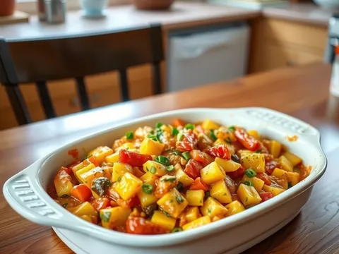 Auberginen-Zucchini-Auflauf mit Tomatensoße und Mozzarella