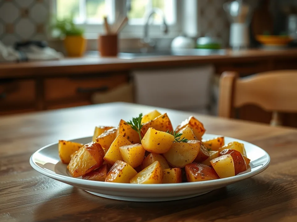 Bratkartoffeln mit Spargel und Bärlauch