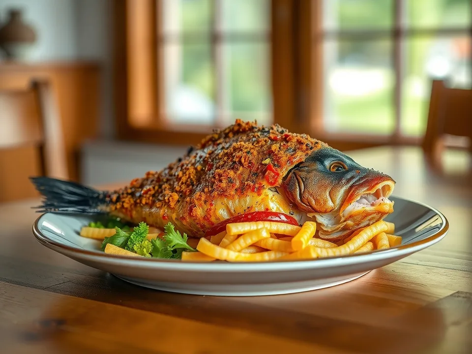 Blackened Fish mit Süßkartoffelsalat
