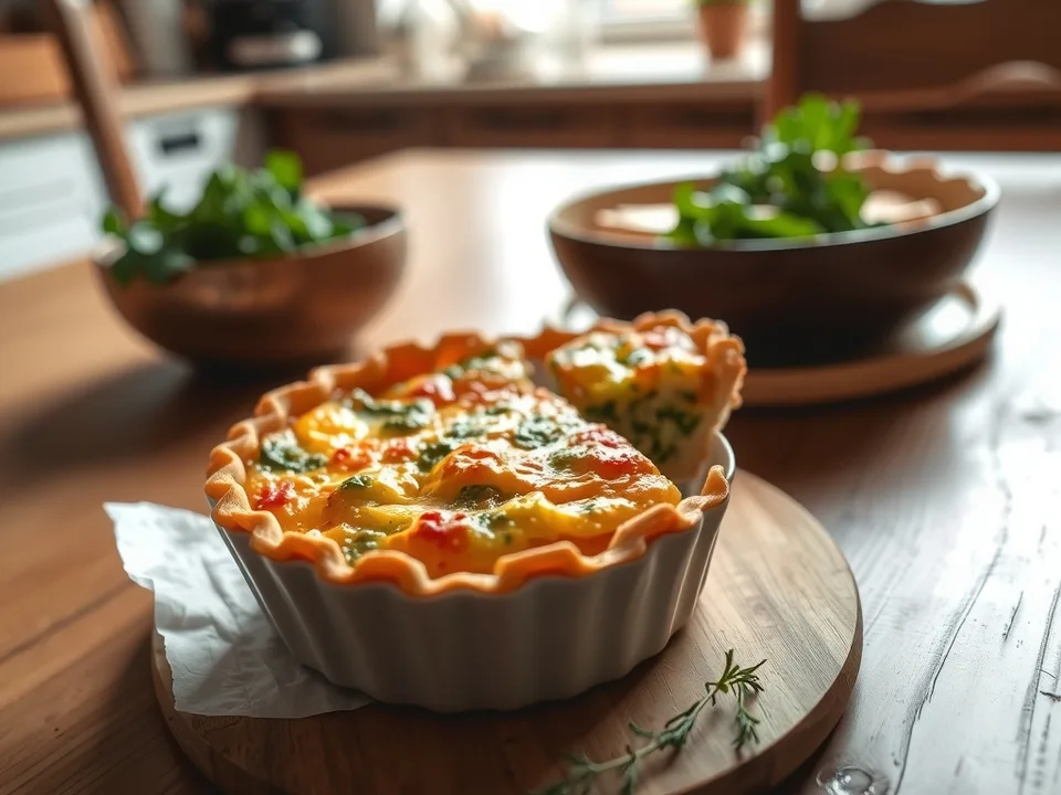 Brokkoli-Quiche mit Bergkäse und Mürbeteig