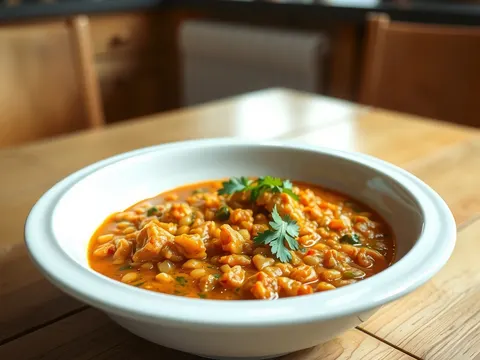Rote-Linsen-Curry mit Pastinaken und Lauch
