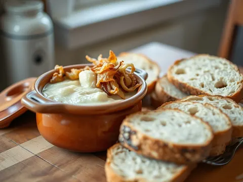 Griebenschmalz mit Apfel, Zwiebel und Majoran