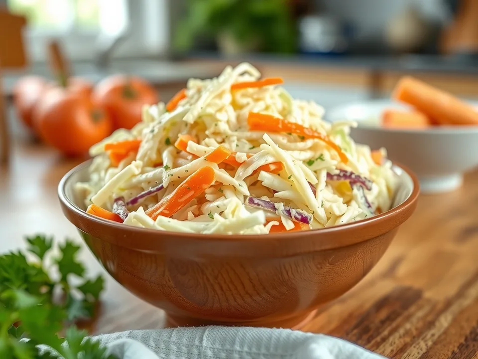 Coleslaw Rezept: Cremiger Krautsalat mit Grillbeilagen