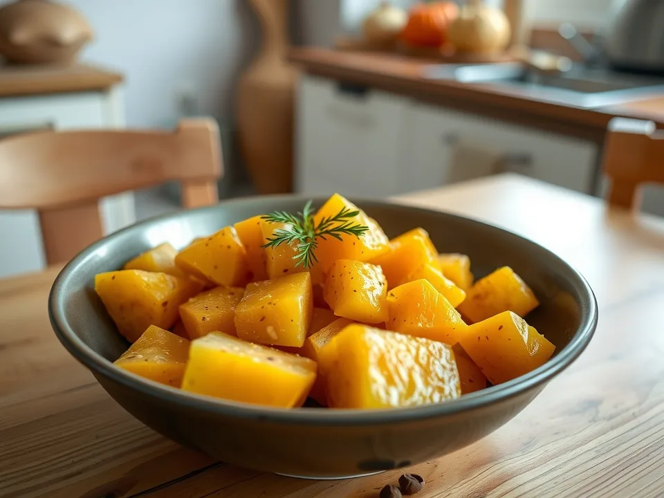 Kürbis-Kartoffel-Gemüse – herbstlich aus Ofen oder Pfanne