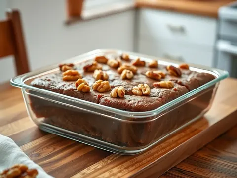 Whisky-Kuchen mit Schokolade und Walnüssen