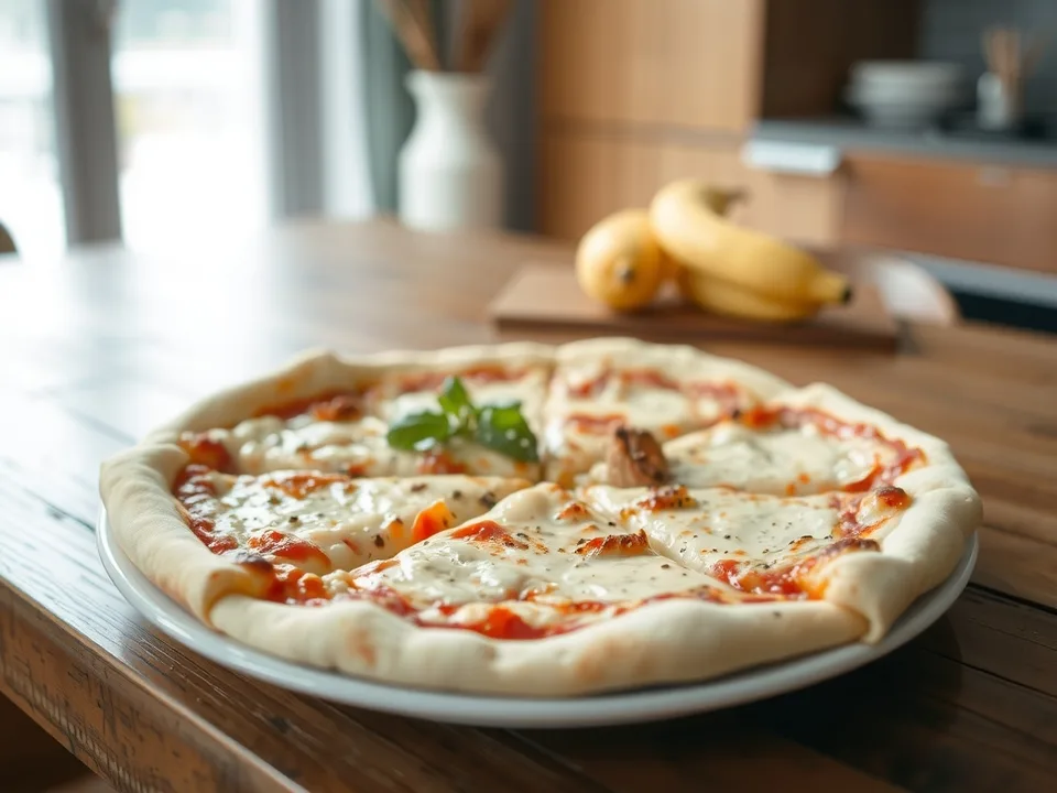 Pizza mit Salbei, Speck und Kartoffeln – weiße Pizza