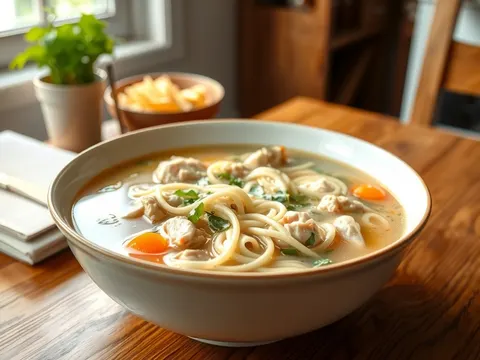 Hühnersuppe Rezept – aus der Karkasse mit Nudeln