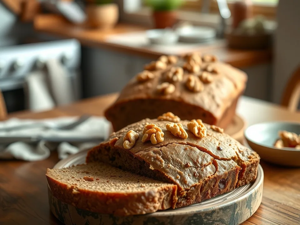Walnussbrot Rezept – saftiges Mischbrot mit Walnüssen