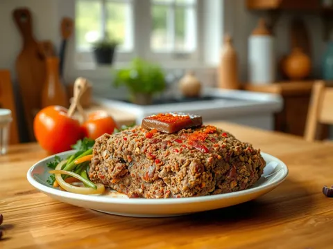 Hackbraten Rezept – würzig mit Paprika aus dem Ofen